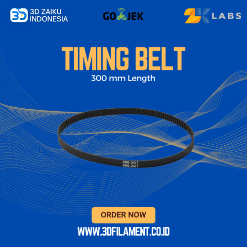 ZKLabs Closed Loop Timing Belt GT2 6mm Wide 300 mm Long